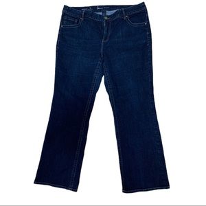 Lane Bryant Bootcut Genius Fit Jeans Womens Size 22 Plus Dark Wash Denim Stretch